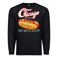 Black chicago hot dog summer style 4th of july no ketchu Premium Sweatshirt - tuanDangUi