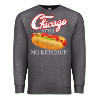 Charcoal Heather chicago hot dog summer style 4th of july no ketchu Premium Sweatshirt - tuanDangUi