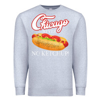 Heather Grey chicago hot dog summer style 4th of july no ketchu Premium Sweatshirt - tuanDangUi