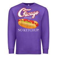Purple chicago hot dog summer style 4th of july no ketchu Premium Sweatshirt - tuanDangUi