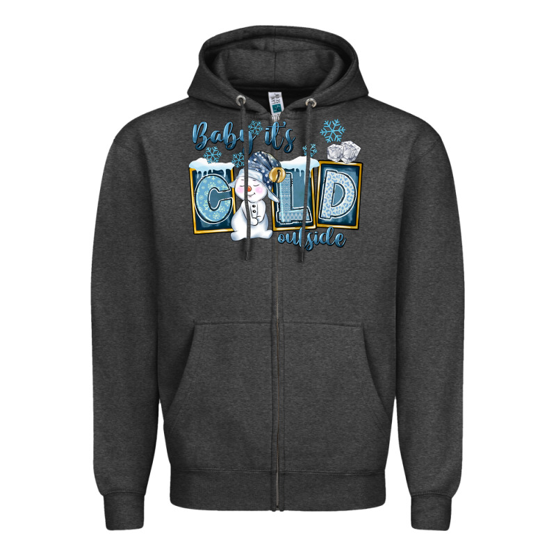 Baby It's Cold Outside Zipper Hoodie by FaDigitalArtStudio | Teevron