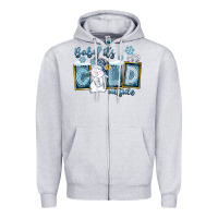 Heather Grey Baby It's Cold Outside Zipper Hoodie - FaDigitalArtStudio