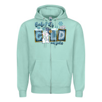 Seafoam Baby It's Cold Outside Zipper Hoodie - FaDigitalArtStudio