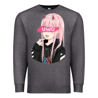 Charcoal Heather uwu Premium Sweatshirt - tuanDangUi