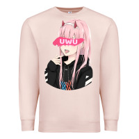 Pale Pink uwu Premium Sweatshirt - tuanDangUi