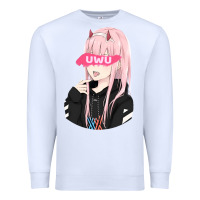 White uwu Premium Sweatshirt - tuanDangUi