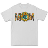 Dove Grey Western Mom With Gemstone And Sunflower Premium Tee - BundleAndBundleShop