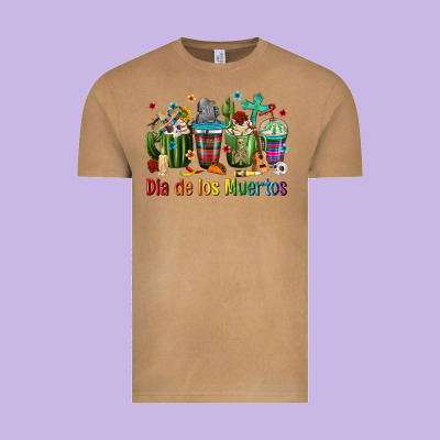 Mexican Dia De Los Muertos Coffee Cups Vintage Tee Designed By Texasbilliewilder