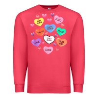 Cardinal womens valentine candy heart valentines day vneck Premium Sweatshirt - tuanDangUi