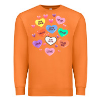Carrot womens valentine candy heart valentines day vneck Premium Sweatshirt - tuanDangUi