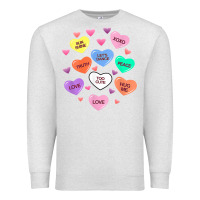 Oatmeal Heather womens valentine candy heart valentines day vneck Premium Sweatshirt - tuanDangUi