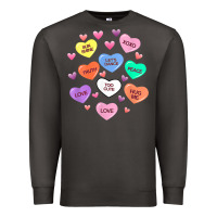 Smoke womens valentine candy heart valentines day vneck Premium Sweatshirt - tuanDangUi