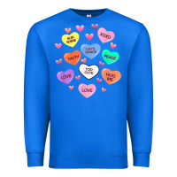 True Royal womens valentine candy heart valentines day vneck Premium Sweatshirt - tuanDangUi