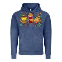Vintage Denim Mexican taco nacho and souce Vintage Hoodie - NancyCooperArtShop