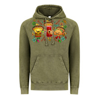 Vintage Olive Mexican taco nacho and souce Vintage Hoodie - NancyCooperArtShop