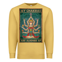 Antique Gold my chakras are aligned af vintage yoga meditation Premium Sweatshirt - tuanDangUi
