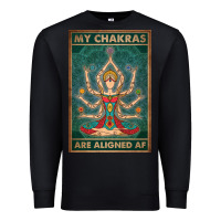 Black my chakras are aligned af vintage yoga meditation Premium Sweatshirt - tuanDangUi