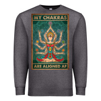 Charcoal Heather my chakras are aligned af vintage yoga meditation Premium Sweatshirt - tuanDangUi