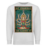 Dove Grey my chakras are aligned af vintage yoga meditation Premium Sweatshirt - tuanDangUi