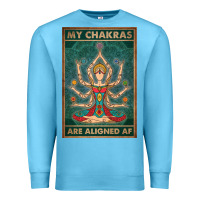 Ocean Blue my chakras are aligned af vintage yoga meditation Premium Sweatshirt - tuanDangUi