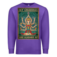 Purple my chakras are aligned af vintage yoga meditation Premium Sweatshirt - tuanDangUi