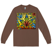 Chestnut stained glass weed Long Sleeve Tee - TumblerDesignByShophia