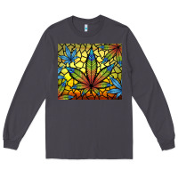 Smoke stained glass weed Long Sleeve Tee - TumblerDesignByShophia