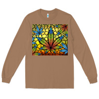 Toasted Coconut stained glass weed Long Sleeve Tee - TumblerDesignByShophia