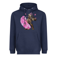 Navy Baby Gorilla With Tutu Heavyweight Hoodie - LillyAllenDesigns