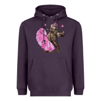 Plum Baby Gorilla With Tutu Heavyweight Hoodie - LillyAllenDesigns