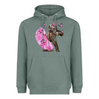 Sage Baby Gorilla With Tutu Heavyweight Hoodie - LillyAllenDesigns