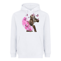 White Baby Gorilla With Tutu Heavyweight Hoodie - LillyAllenDesigns