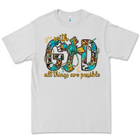 Dove Grey With God All Things Are Possible With Cross Premium Tee - BundleAndBundleShop