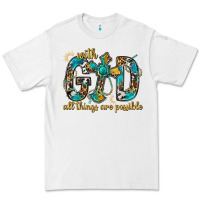 White With God All Things Are Possible With Cross Premium Tee - BundleAndBundleShop
