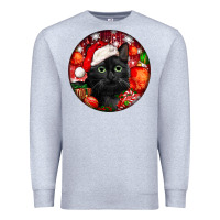 Heather Grey christmas bombay cat Premium Sweatshirt - LillyAllenDesigns