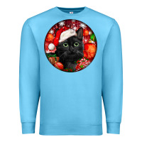 Ocean Blue christmas bombay cat Premium Sweatshirt - LillyAllenDesigns