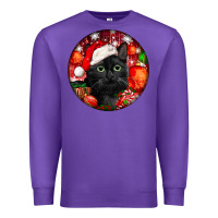 Purple christmas bombay cat Premium Sweatshirt - LillyAllenDesigns