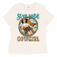 Bone Western Stay Wild Cowgirl Ladies Tee - BundleAndBundleShop