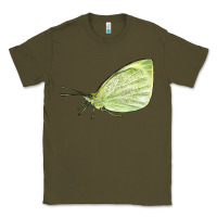 Army Green Cabbage White Butterfly Classic Tee - LillyAllenDesigns