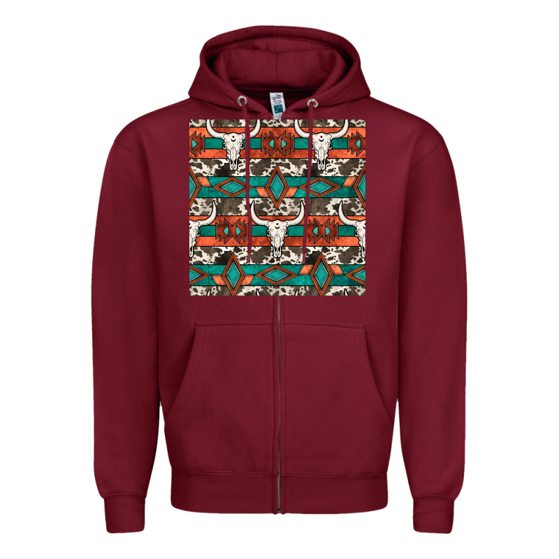 Native American Aztec Seamless Pattern 3 Zipper Hoodie by BundleAndBundleShop | Teevron