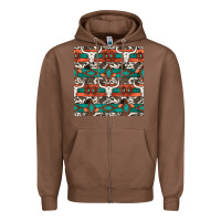 Chestnut native american aztec seamless pattern 3 Zipper Hoodie - BundleAndBundleShop