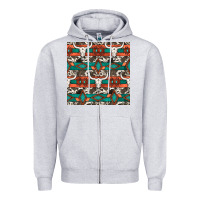 Heather Grey native american aztec seamless pattern 3 Zipper Hoodie - BundleAndBundleShop