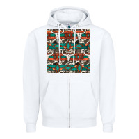 White native american aztec seamless pattern 3 Zipper Hoodie - BundleAndBundleShop