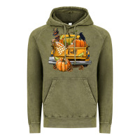 Vintage Olive Fall Truck Vintage Hoodie - texasbilliewilder