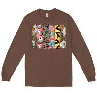 Chestnut Easter Brushstroke With Quail Eggs Daisy And Bunny Long Sleeve Tee - RanaPortraitStore