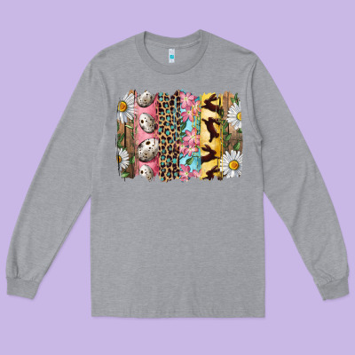 Easter Brushstroke With Quail Eggs Daisy And Bunny Long Sleeve Tee Designed By Ranaportraitstore