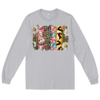 Moon Dust Easter Brushstroke With Quail Eggs Daisy And Bunny Long Sleeve Tee - RanaPortraitStore
