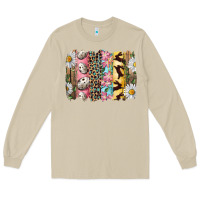 Mushroom Easter Brushstroke With Quail Eggs Daisy And Bunny Long Sleeve Tee - RanaPortraitStore
