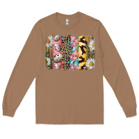 Toasted Coconut Easter Brushstroke With Quail Eggs Daisy And Bunny Long Sleeve Tee - RanaPortraitStore