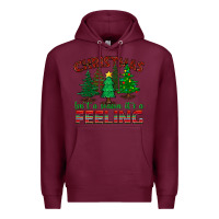 Burgundy christmas isn't a season it's a feeling Premium Hoodie - BundleAndBundleShop